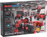 fischertechnik 536622 ADVANCED Mechanic & Static 2 – Bausatz für Kinder ab 9 Jahren, Experimentierkasten mit 30 Modellen, inkl. Motor, fördert technisches Verständnis, Rot