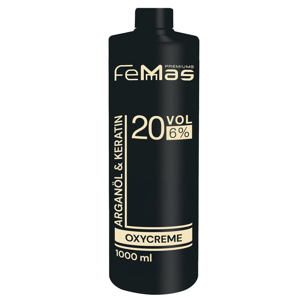 FemMas Oxycreme à 6% 1000 ml I Agent oxydant pour la coloration et la teinture des cheveux I Application facile et fixation optimale I Révélateur pour des résultats uniformes de qualité salon I Révélateur de coloration capillaire Teinture capillaire Naty Shop 6 1 litre (1 paquet)