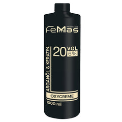 FemMas Oxycreme à 6% 1000 ml I Agent oxydant pour la coloration et la teinture des cheveux I Application facile et fixation optimale I Révélateur pour des résultats uniformes de qualité salon I Révélateur de coloration capillaire Teinture capillaire Naty Shop 6 1 litre (1 paquet)
