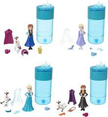 DISNEY Die Eisköniging - Snow Color Reveal Puppen mit 6 Überraschungen, inklusive königlichem Zubehör und Haarschmuck-Deckel, für Kinder ab 3 Jahren, HMB83