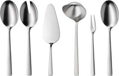 WMF Corvo Besteck Set 12 Personen, 66 Teilig, 60 Teile Mit Servierbesteck, Hohlheftmesser, Cromargan Protect Mattiert, Kratzbeständig, Spülmaschinenfest Kitchen Naty Shop