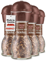 Garniture pour café Kotanyi Cacao Kiss | Merveilleux chocolat avec de fins morceaux de chocolat, paquet de 4 (4 X 63 grammes) Naty Shop Cacao Kiss 4 x 63 grammes