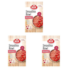 RUF Smoothie Bowl Berry Bunch Oats Breakfast Snack avec baies et graines de chia, rapide et facile à préparer, végétalien, 1 sachet x 50 g (paquet de 3)