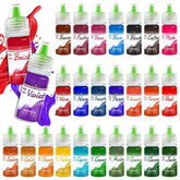 Fettlösliche Lebensmittelfarbe Für Schokolade - 26 Farben Ölbasis Lebensmittelfarben For Fondant, Torten Dekoration, Backen - Flüssige Food Coloring For Kakaobutter, Buttercream, Kuchen - 6Ml Je Naty Shop 6 Ml (26Er Pack)