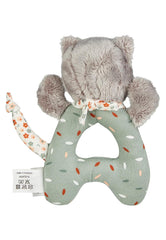 Lilly Cat Sterntaler Catch Toy - Jouet d'activité motrice pour hochet, toucher et jouer - Peluche pour bébés et enfants avec hochet comme ami fidèle - Jouet pour bébé en tissu doux gris Bebe Naty Shop Toys