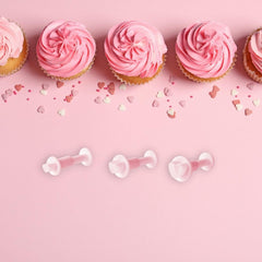 FACKELMANN 43073 Lot de 3 emporte-pièces, coeur, rose