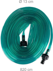 Tuyau d'arrosage Relaxdays Tuyau d'arrosage plat avec trous prêt à raccorder 8 mètres vert 1 pièce en plastique