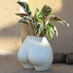Vase de corps artificiel, pot de fleur de corps féminin avec trous de drainage, pot de fleur en résine moderne, design bohème moderne, plante artificielle en pot pour décoration intérieure