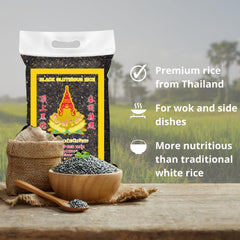 ROYAL THAI RICE - Riz gluant noir - 10 x 1 kg - Multipack
