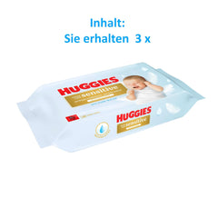Lingettes pour bébés sensibles Huggies Pure Extra Care, 99 % d'eau, sans plastique, sans parfum