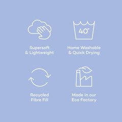 Couette sans housse Night Lark Super King 6 Tog printemps été - Vagues abstraites. Couverture super douce, confortable et légère. Lavable en machine et séchage rapide, ensemble de taies d'oreiller réversibles tout-en-un Couettes et édredons Naty Shop