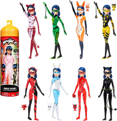 Bandai - Miraculous Ladybug - Poupée Marinette Changement de Couleur Surprise - Poupée Miraculous Articulée, 26 cm + 3 Surprises - Modèle Aléatoire - P50390 Naty Shop Dolls Poupée Surprise Marinette Changement de Couleur