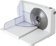 JECF0300 Trancheuse Électrique Compacte, Lame Inox Amovible, Diamètre 170 mm, Contrôle d'épaisseur 0 à 15 mm, 150 W Naty Shop Râpes et Trancheuses