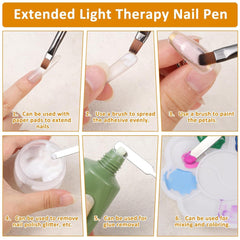 10 pièces Nail Art Pinsel Set, Braun Nail Art pinceaux Nailart Design Pinsel Nageldesign Pinselfür Gelnägelfür Heimwerker Maniküre Salon Zuhause Nailpinsel Set