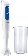 Braun Multiquick 3 MQ 3000 Smoothie+ Stabmixer – Pürierstab Mit 2 Geschwindigkeiten, Powerbell plus et Splashcontrol-Technologie, 700 Watt, Inkl. 600 Ml Mix- & Messbecher, Blau/Weiß Kitchen Naty Shop Mq 3000 - Mixfuß Aus Kunststoff