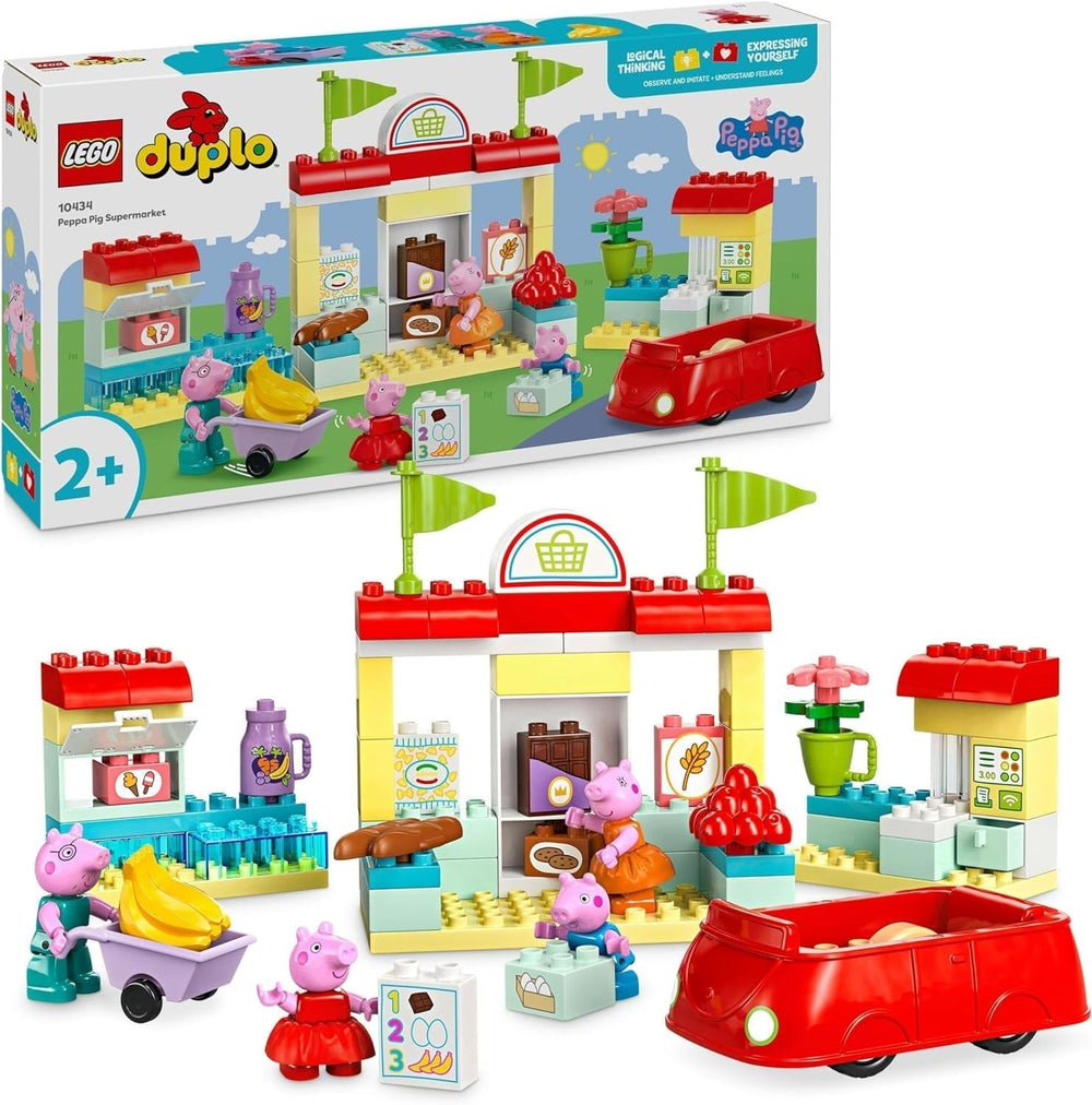 LEGO DUPLO 10434 Le supermarché de Peppa : jouet éducatif créatif et set de jeu, cadeau pour garçons et filles à partir de 2 ans, encourage la dextérité Jeux de construction Besuche den LEGO-Store Default title
