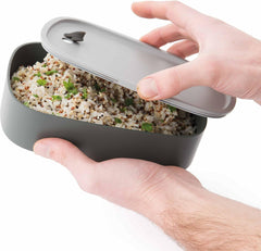 Boîte à bento double BergHoff - Leo (coffret déjeuner 19x12,5x9 cm, deux boîtes, passe au micro-ondes, fermeture hermétique, passe au lave-vaisselle, idéal pour les snacks / snacks / salade) 3950126 Boîtes de conservation alimentaire Naty Shop