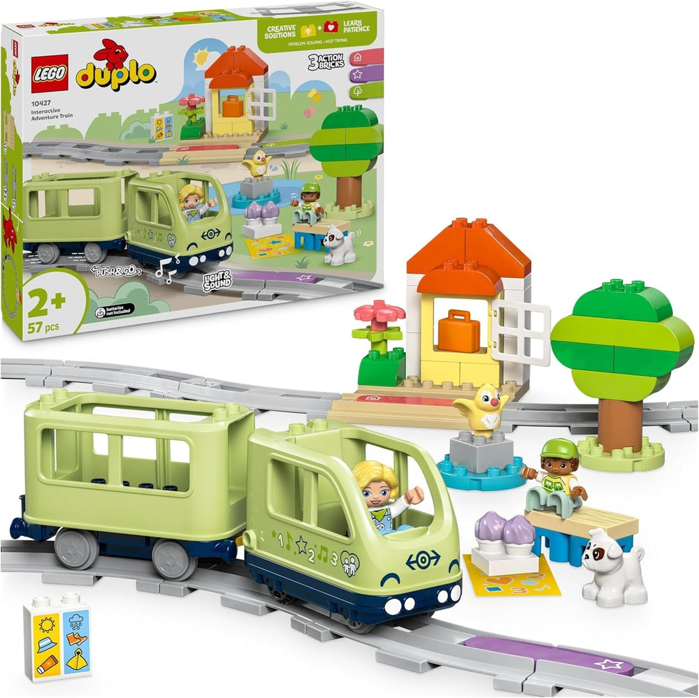 Train d'aventure interactif LEGO DUPLO Town, ensemble de jeu avec lumières et sons pour un jeu de rôle, permet aux enfants de 2 ans de construire des pistes, jouet éducatif pour les enfants d'âge préscolaire 10427 Ensembles de construction Besuche den LEGO-Store Default Title