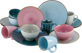 CreaTable, 22506, Série COSY DAY, Service de table 16 pièces pour 4 personnes, Service combiné en porcelaine, Passe au lave-vaisselle et au micro-ondes, Fabrication de qualité