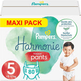 Couches PAMPERS Harmony Pants, taille 5, 80 couches (12-17 kg)