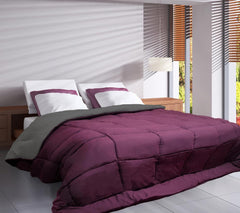 Toison D'Or Couette Cocoon, prune/acier, 140 X 200 Cm Couettes et couettes Naty Shop Prune/acier 200Cm X 200Cm