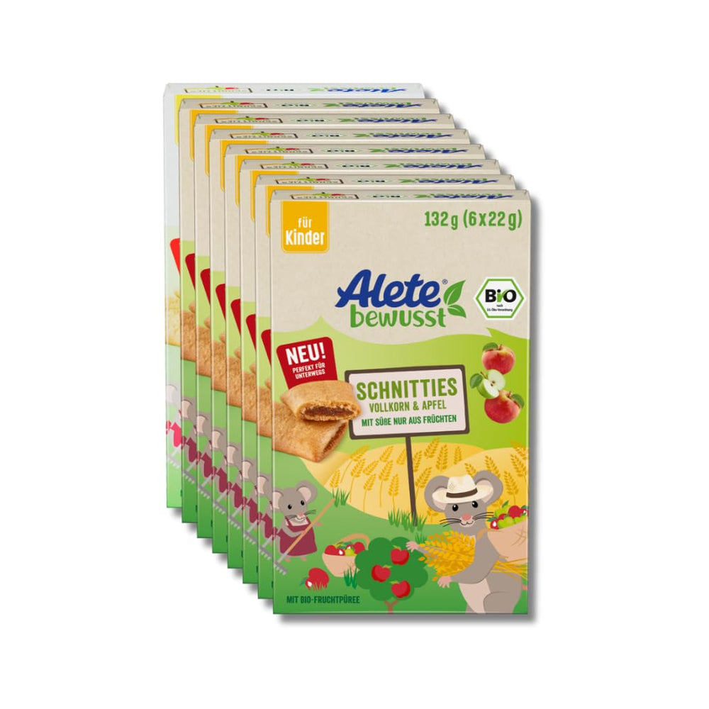 Plăcinte feliate organice Alete cu cereale integrale și mere 8 x 132 g