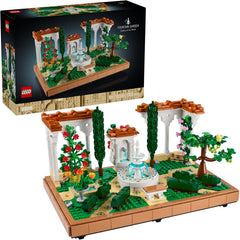 LEGO Icons Springbrunnengarten - Miniatur Bauset für Erwachsene mit Laubengängen, Zypressen, Bäumen, Weinreben, Blumen - Kreative Geschenkidee zum Geburtstag, Einweihung für Frauen, Männer - 10359