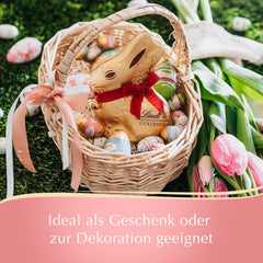 Œufs au nougat au chocolat, édition décorative au chocolat Lindt, or | 90g | 5 délicats œufs en chocolat au nougat et aux noisettes en chocolat au lait alpin | Chocolat de Pâques | Cadeau chocolat