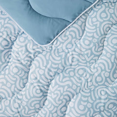 Couette sans housse Night Lark Super King 6 Tog printemps été - Vagues abstraites. Couverture super douce, confortable et légère. Lavable en machine et séchage rapide, ensemble de taies d'oreiller réversibles tout-en-un Couettes et édredons Naty Shop