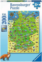 Ravensburger Puzzle pour enfants – Carte couleur de l'Allemagne – Puzzle 200 pièces pour 8 ans et plus Puzzle Naty Shop Titre par défaut