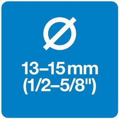 Fiskars Kit de tuyaux d'eau pour roue à eau avec 2 connecteurs de tuyau et connecteur de robinet, taille universelle, niveau de rigidité en torsion 4 (sur 5), 1,8 m, Ø1,3-1,5 cm (1/2-5/8"), noir/orange/bleu, 1057621