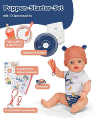 BABY Born Emma en style jungle - Poupée de 43 cm de haut - 10 fonctions Y compris accessoires et robe aux couleurs unisexes - Fonctionne sans piles - Convient aux enfants à partir de 3 ans Naty Shop Dolls