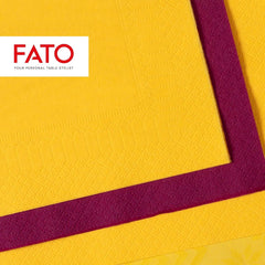 , Serviettes en papier jetables, idéales pour les apéritifs et les cocktails, paquet de 100 serviettes, taille 24 x 24, 4 épaisseurs, 2 épaisseurs, jaune, papier 100 % pure cellulose, certifié FSC (lot de 3)