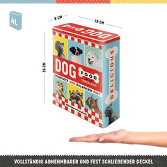Nostalgic-Art Boîte de conservation rétro XL, 4 l, Nourriture pour chien - idée cadeau pour les propriétaires de chiens, boîte de conservation pour croquettes, design vintage Boîtes de conservation alimentaire Naty Shop