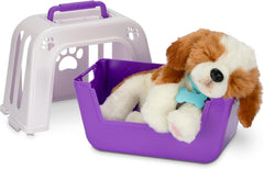 Little Live Pets Mon vraiment vrai chiot – Patchs ; Chiot interactif ; plus de 60 sons/réactions ; aspect réaliste ; 1 sur 72 variantes ; ensemble de jeu avec sac de transport ; piles incluses ; 5 ans et plus