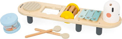 Janod - Pistes musicales Sweet Cocoon - 5 activités musicales pour les enfants - Éducation musicale précoce - Jouet en bois FSC - Dès 12 mois, J04058 Jouets pour bébés Naty Shop
