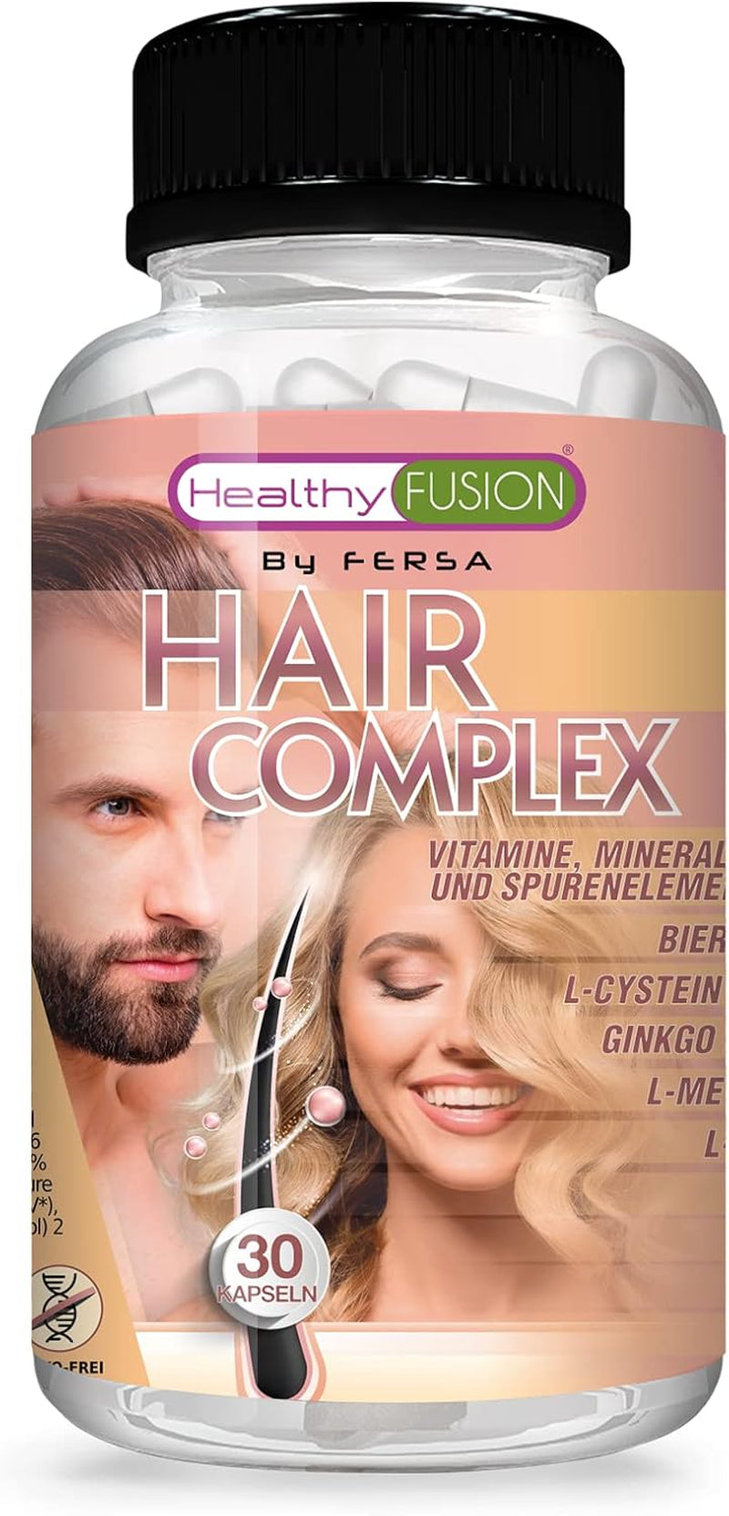 Healthy Fusion Haircomplex, efficace contre la chute des cheveux, 30 gélules Soin capillaire Naty Shop Default Title