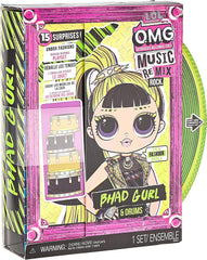 L.O.L. Surprise! OMG Remix Rock BHAD GIRL Modepuppe mit 15 Überraschungen - mit Schlagzeug, Outfit, Schuhen, Bürste, Puppenständer, Songtext-Magazin & Plattenspieler-Paket - Für Mädchen ab 4+ Jahren