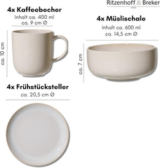 Ritzenhoff & Breker Laredo Service de petit-déjeuner, 12 pièces - DS