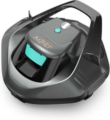 Robot de piscină AIPER, curățitor de piscină fără fir cu baterie, autonomie de 90 de minute, parcare automată, motoare cu acționare dublă și indicatoare LED, ideal pentru piscine cu fund plat de până la 80 m²