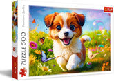 Trefl - Câine vesel - Puzzle 500 elemente - Diy Puzzle cu animale, divertisment creativ, distracție, puzzle clasic pentru adulți și copii de la 10 ani în sus Puzzle Naty Shop Titlu implicit