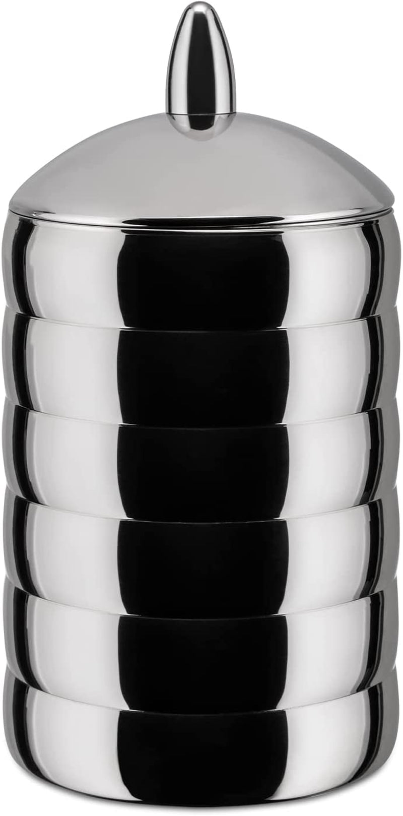 Alessi Kalistò 2 CB02 - Pot de cuisine en acier inoxydable 18/10 avec bouton en aluminium, 114 cl, argent Boîtes de conservation alimentaire Naty Shop Kalisto 2