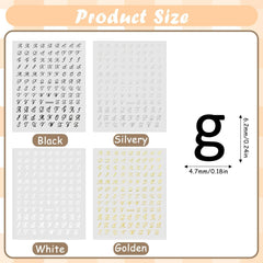 Nagelsticker Buchstaben 8 Blatt Nail Buchstaben Sticker Nagelsticker Glitzer Buchstaben Art Sticker Selbstklebend Nagelaufkleber Englisches Alphabet Dekoration Nageldesign Zubehör