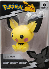 Figurine Vinyle Pokémon Pichu 10 cm - Sous Licence Officielle Jazwares, Haute Qualité