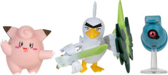 Pokémon PKW3057 Battle Figure Set-Piepi, Tanhel, Lauchzelot Figurines Naty Shop