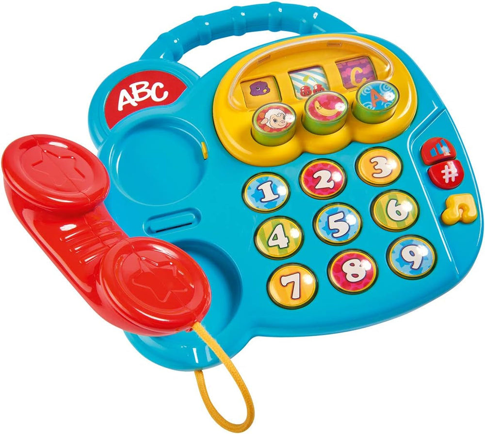 Simba 104010016 - Téléphone couleur ABC, jouet pour bébé, affichage d'images rotatif, chanson, téléphone d'apprentissage, téléphone d'apprentissage, avec différents sons, 20 cm, motricité, pour les tout-petits, à partir de 6 mois Jouets pour bébés Naty Shop Default Title