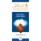 Lindt EXCELLENCE Chocolat au lait extra crémeux | Barre 100g | Chocolat au lait fin et de qualité supérieure au goût crémeux et laiteux | Arôme intense et persistant | Cadeau chocolat