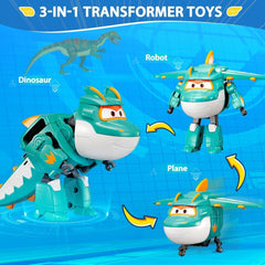 Super Wings EU770447 - Transforming Tino & Pet, figură de joacă transformabilă cu înălțimea de aprox. 14,5 cm și animal de companie cu înălțimea de aprox. 4,3 cm, pentru copii cu vârsta de peste 3 ani Action figures Naty Shop