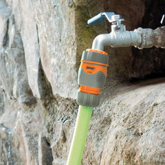 Amig - Adaptateur mâle pour raccordement de robinet 3/4 pouces | Raccordement rapide et facile pour les conduites d'eau | Connexion filetée | Plastique ABS et caoutchouc | Gris