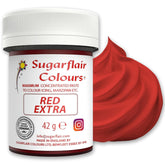 Colorant alimentaire Sugarflair Max Concentré Rouge Extra, colorant alimentaire très concentré pour pâte d'amande et fondant, colorant en pâte Max Concentrate - 42 g